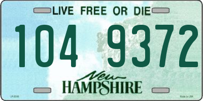 NH license plate 1049372