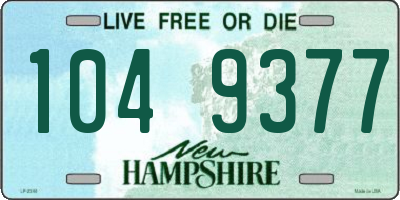 NH license plate 1049377