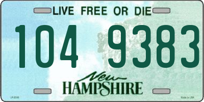NH license plate 1049383