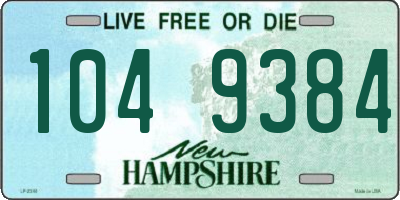 NH license plate 1049384