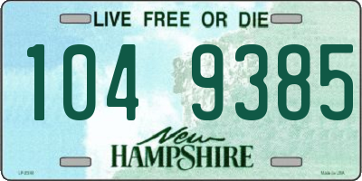 NH license plate 1049385