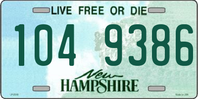 NH license plate 1049386