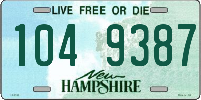 NH license plate 1049387