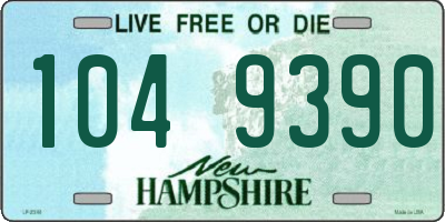 NH license plate 1049390
