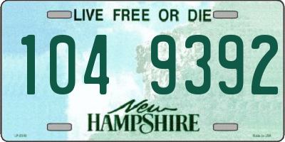 NH license plate 1049392
