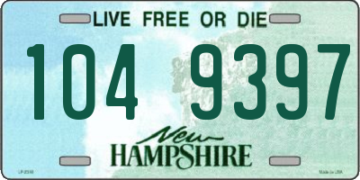 NH license plate 1049397