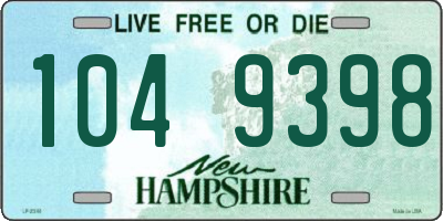 NH license plate 1049398