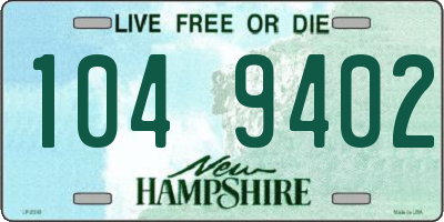 NH license plate 1049402