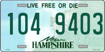 NH license plate 1049403