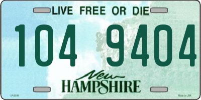 NH license plate 1049404