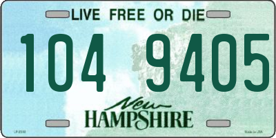 NH license plate 1049405
