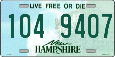 NH license plate 1049407