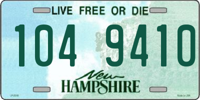 NH license plate 1049410
