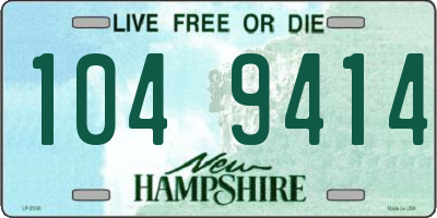 NH license plate 1049414