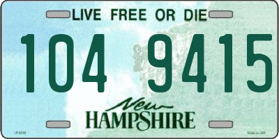 NH license plate 1049415