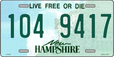 NH license plate 1049417