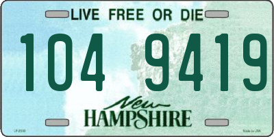 NH license plate 1049419
