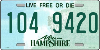 NH license plate 1049420