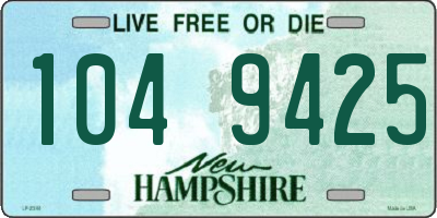 NH license plate 1049425