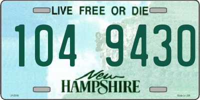 NH license plate 1049430