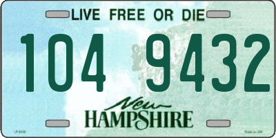 NH license plate 1049432