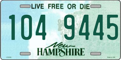 NH license plate 1049445