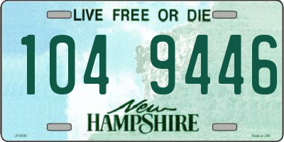 NH license plate 1049446