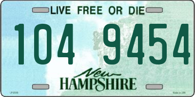 NH license plate 1049454