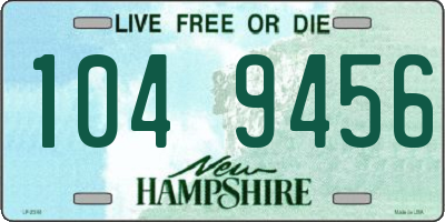 NH license plate 1049456