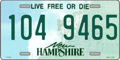 NH license plate 1049465