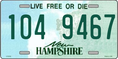 NH license plate 1049467