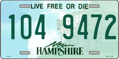 NH license plate 1049472
