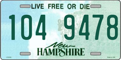 NH license plate 1049478