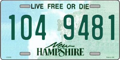 NH license plate 1049481