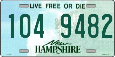 NH license plate 1049482