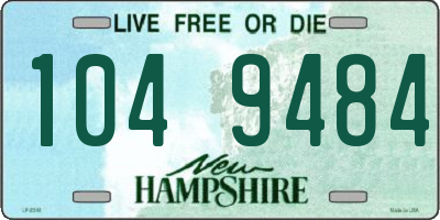 NH license plate 1049484