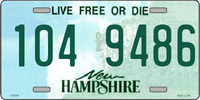NH license plate 1049486