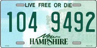 NH license plate 1049492