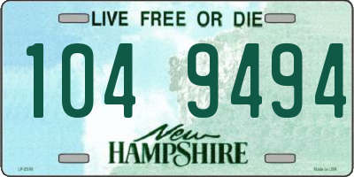 NH license plate 1049494