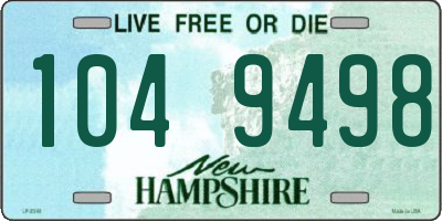 NH license plate 1049498