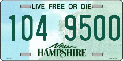 NH license plate 1049500