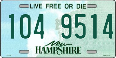 NH license plate 1049514