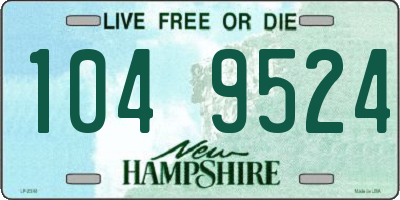 NH license plate 1049524