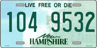 NH license plate 1049532