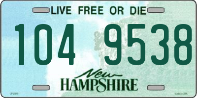 NH license plate 1049538