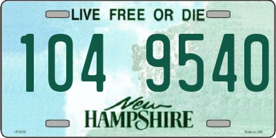 NH license plate 1049540