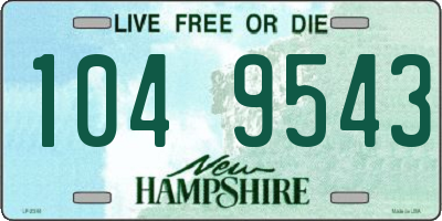 NH license plate 1049543
