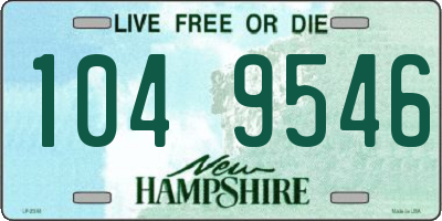 NH license plate 1049546