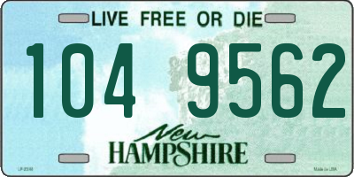 NH license plate 1049562
