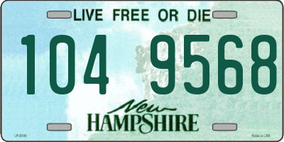 NH license plate 1049568